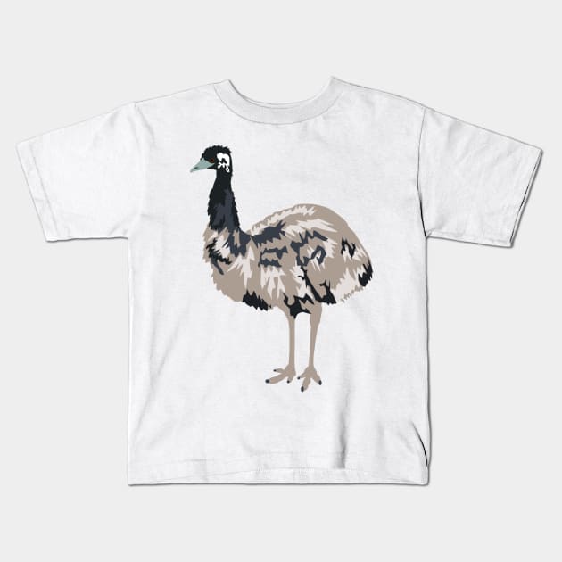 Australian Emu Kids T-Shirt by stargatedalek